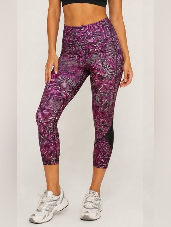lululemon athletica Pants - Lululemon Pace Rival Crop - Seawheeze - Who Done It Regal Plum Black Size 6
